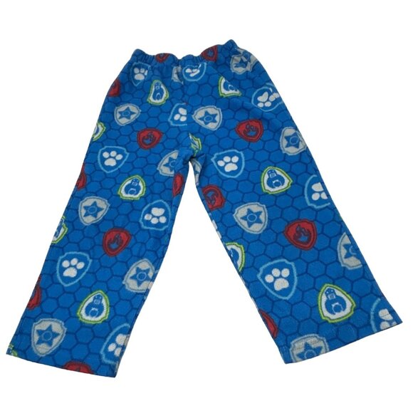 Boy's Fleece & Knit Lounging Pants, Blue & Navy Plaid, Blue Print, Tan - Size 4 - Picture 4 of 9